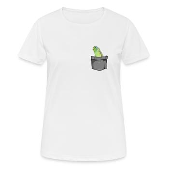 Sparrow parrot house bird pet bird keeper - Women's Breathable T-Shirt - white - Front - AI Model Female 172 dark (172cm)