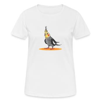 Nymph Parakeet House Bird Pet for Bird Keeper - Women's Breathable T-Shirt - white - Front - AI Model Female 172 dark (172cm)