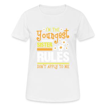 I'm The Youngest Sister Rules Don't Apply To Me - Women's Breathable T-Shirt - white - Front - AI Model Female 172 dark (172cm)