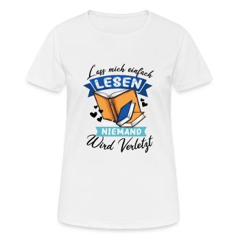Witziger Buchliebhaber Spruch, Bücherfan Geschenk - Frauen T-Shirt atmungsaktiv - Weiß - Vorne - AI Model Female 172 dark (172cm)
