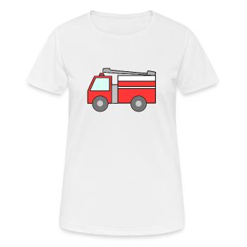 Feuerwehr - Frauen T-Shirt atmungsaktiv - Weiß - Vorne - AI Model Female 172 dark (172cm)