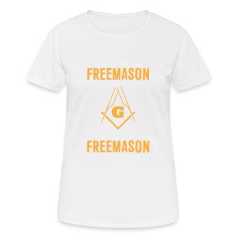 Once A Freemason Always A Freemason Freemasonry - Women's Breathable T-Shirt - white - Front - AI Model Female 172 dark (172cm)