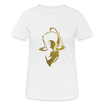 Justice Goddess of Justice - Women's Breathable T-Shirt - white - Front - AI Model Female 172 dark (172cm)