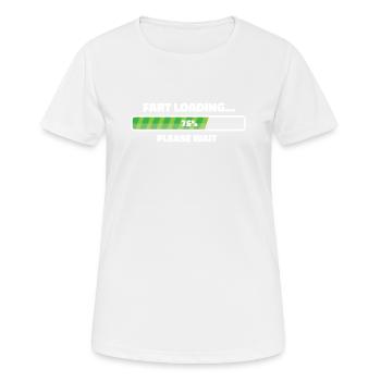 Fart Loading Funny Rude Joke Fart - T-shirt respirant Femme - blanc - Devant - AI Model Female 172 dark (172cm)
