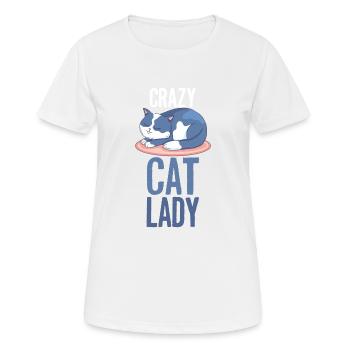 Cat Crazy Cats Lady Lady - Women's Breathable T-Shirt - white - Front - AI Model Female 172 dark (172cm)