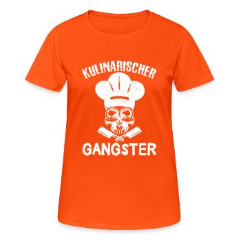 Meisterkoch Chef de Partie Sous Chef Geschenk - Frauen T-Shirt atmungsaktiv - Neonorange - Vorne - AI Model Female 172 dark (172cm)