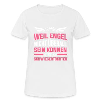 Schwiegertochter Engel Geschenk - Frauen T-Shirt atmungsaktiv - Weiß - Vorne - AI Model Female 172 dark (172cm)
