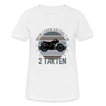Moped Motorrad Mofa Roller Bike DDR Osten Geschenk - Frauen T-Shirt atmungsaktiv - Weiß - Vorne - AI Model Female 172 dark (172cm)