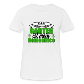 Garten Homeoffice - Frauen T-Shirt atmungsaktiv - Weiß - Vorne - AI Model Female 172 dark (172cm)