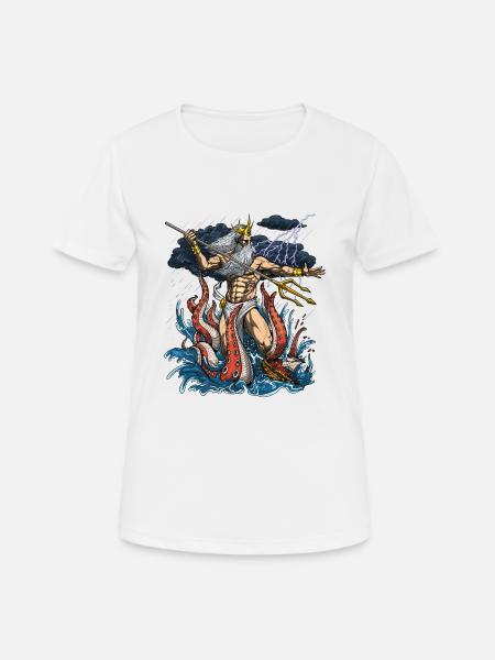 Greek God Poseidon - Women's Breathable T-Shirt - white