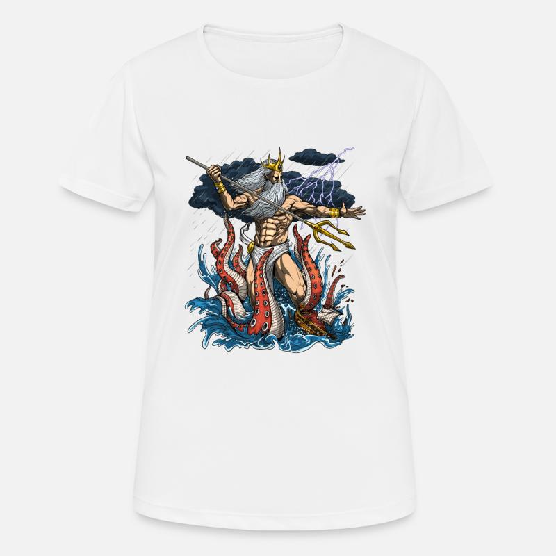 Greek God Poseidon - Women's Breathable T-Shirt - white