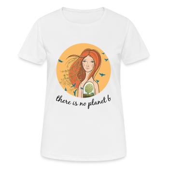 There Is No Planet B Earth Day - Women's Breathable T-Shirt - white - Front - AI Model Female 172 dark (172cm)