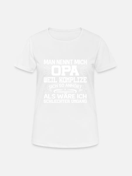 Opa und Enkel Bestes Team lustiger Spruch Großvati - Frauen T-Shirt atmungsaktiv - Weiß