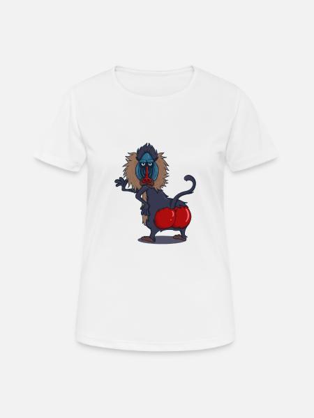 Wildlife Red Ass Baboon - Women's Breathable T-Shirt - white