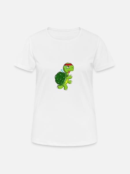 Tortue de jogging - T-shirt respirant Femme - blanc