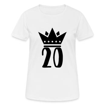 20e anniversaire - T-shirt respirant Femme - blanc - Devant - AI Model Female 172 dark (172cm)