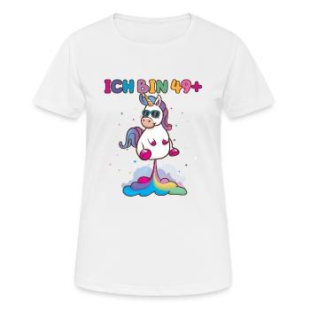 50 Geburtstag Frauen Männer Deko Geschenk Einhorn - Frauen T-Shirt atmungsaktiv - Weiß - Vorne - AI Model Female 172 dark (172cm)