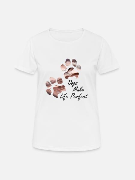 Paw prints dog paws paws dogs - Women's Breathable T-Shirt - white