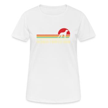 Chemise pointeur allemande Rétro Allemand Pointer Dog Owne - T-shirt respirant Femme - blanc - Devant - AI Model Female 172 dark (172cm)