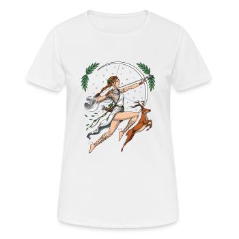 Artemis Goddess - Women's Breathable T-Shirt - white - Front - AI Model Female 172 dark (172cm)