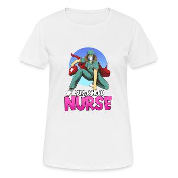 Krankenschwester Pflege Gesundheit Arzt Spruch - Frauen T-Shirt atmungsaktiv - Weiß - Vorne - AI Model Female 172 dark (172cm)