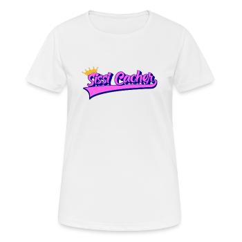 Lustiges Geocaching Design für Sissi Cacher - Frauen T-Shirt atmungsaktiv - Weiß - Vorne - AI Model Female 172 dark (172cm)