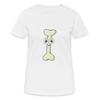 Knochen Kauknochen - Frauen T-Shirt atmungsaktiv - Weiß - Vorne - AI Model Female 172 dark (172cm)