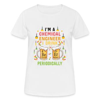 Chemieingenieur Bier trinken Chemiker Chemie Labor - Frauen T-Shirt atmungsaktiv - Weiß - Vorne - AI Model Female 172 dark (172cm)