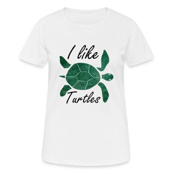 Turtles turtle - Women's Breathable T-Shirt - white - Front - AI Model Female 172 dark (172cm)