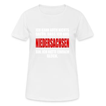 Niedersachsen Bundesland lustiges Niedersachsen - Frauen T-Shirt atmungsaktiv - Weiß - Vorne - AI Model Female 172 dark (172cm)