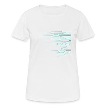 Computer Circuit Engineer Computer Nerd - T-shirt respirant Femme - blanc - Devant - AI Model Female 172 dark (172cm)