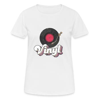Vinyle Record Turntable Player Lover Cute - T-shirt respirant Femme - blanc - Devant - AI Model Female 172 dark (172cm)