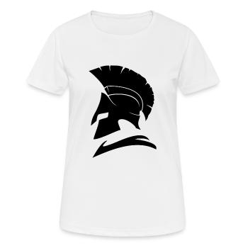 Spartaner Helm - Frauen T-Shirt atmungsaktiv - Weiß - Vorne - AI Model Female 172 dark (172cm)
