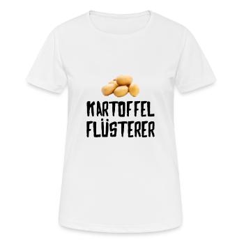Kartoffel Flüsterer - Frauen T-Shirt atmungsaktiv - Weiß - Vorne - AI Model Female 172 dark (172cm)