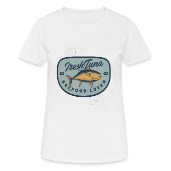 Frischer Thunfisch Tuna Seafood - Frauen T-Shirt atmungsaktiv - Weiß - Vorne - AI Model Female 172 dark (172cm)