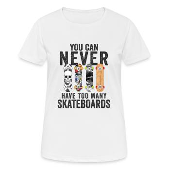 Skateboard skateboards - T-shirt respirant Femme - blanc - Devant - AI Model Female 172 dark (172cm)
