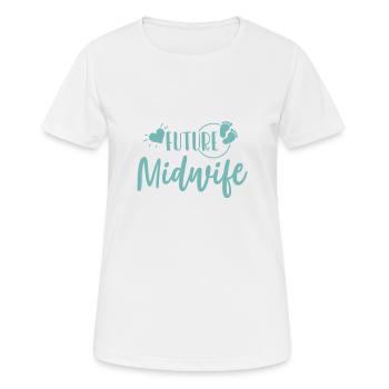Hebamme Ausbildung - Frauen T-Shirt atmungsaktiv - Weiß - Vorne - AI Model Female 172 dark (172cm)