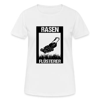 Rasen Flüsterer - Frauen T-Shirt atmungsaktiv - Weiß - Vorne - AI Model Female 172 dark (172cm)