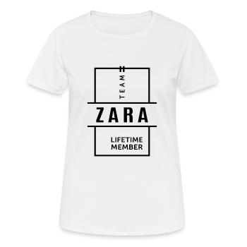 Cadeau d’anniversaire de nom personnalisé de Zara de femmes - T-shirt respirant Femme - blanc - Devant - AI Model Female 172 dark (172cm)