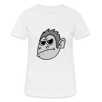 Tête de gorille - T-shirt respirant Femme - blanc - Devant - AI Model Female 172 dark (172cm)