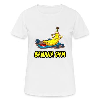 Fitness und Bananen für einen - Frauen T-Shirt atmungsaktiv - Weiß - Vorne - AI Model Female 172 dark (172cm)