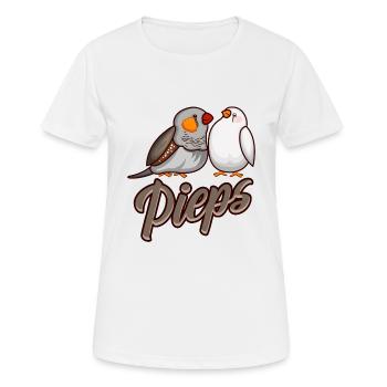 Pinsons zèbres PIEPS Pinsons - T-shirt respirant Femme - blanc - Devant - AI Model Female 172 dark (172cm)