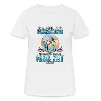 Krankenschwester Arzt Gesundheitswesen Beruf - Frauen T-Shirt atmungsaktiv - Weiß - Vorne - AI Model Female 172 dark (172cm)
