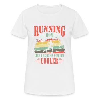 Running Mom Cooler Marathon Runner Muttertag Geschenk - Frauen T-Shirt atmungsaktiv - Weiß - Vorne - AI Model Female 172 dark (172cm)