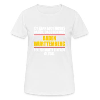 Baden Württemberg Bundesland lustiges Baden - Frauen T-Shirt atmungsaktiv - Weiß - Vorne - AI Model Female 172 dark (172cm)