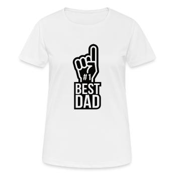 Meilleur papa papa papa papa fête des pères - T-shirt respirant Femme - blanc - Devant - AI Model Female 172 dark (172cm)