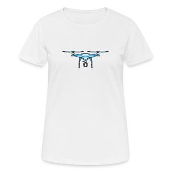 Drone Drone Drones - T-shirt respirant Femme - blanc - Devant - AI Model Female 172 dark (172cm)