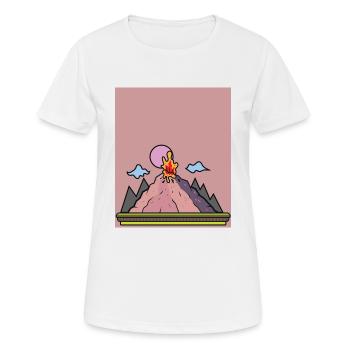Éruption volcanique Supervolcane Éruption Lave - T-shirt respirant Femme - blanc - Devant - AI Model Female 172 dark (172cm)