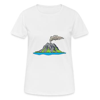 Éruption volcanique Supervolcane Éruption Lave - T-shirt respirant Femme - blanc - Devant - AI Model Female 172 dark (172cm)