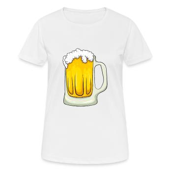 Bier Bierkrug - Frauen T-Shirt atmungsaktiv - Weiß - Vorne - AI Model Female 172 dark (172cm)